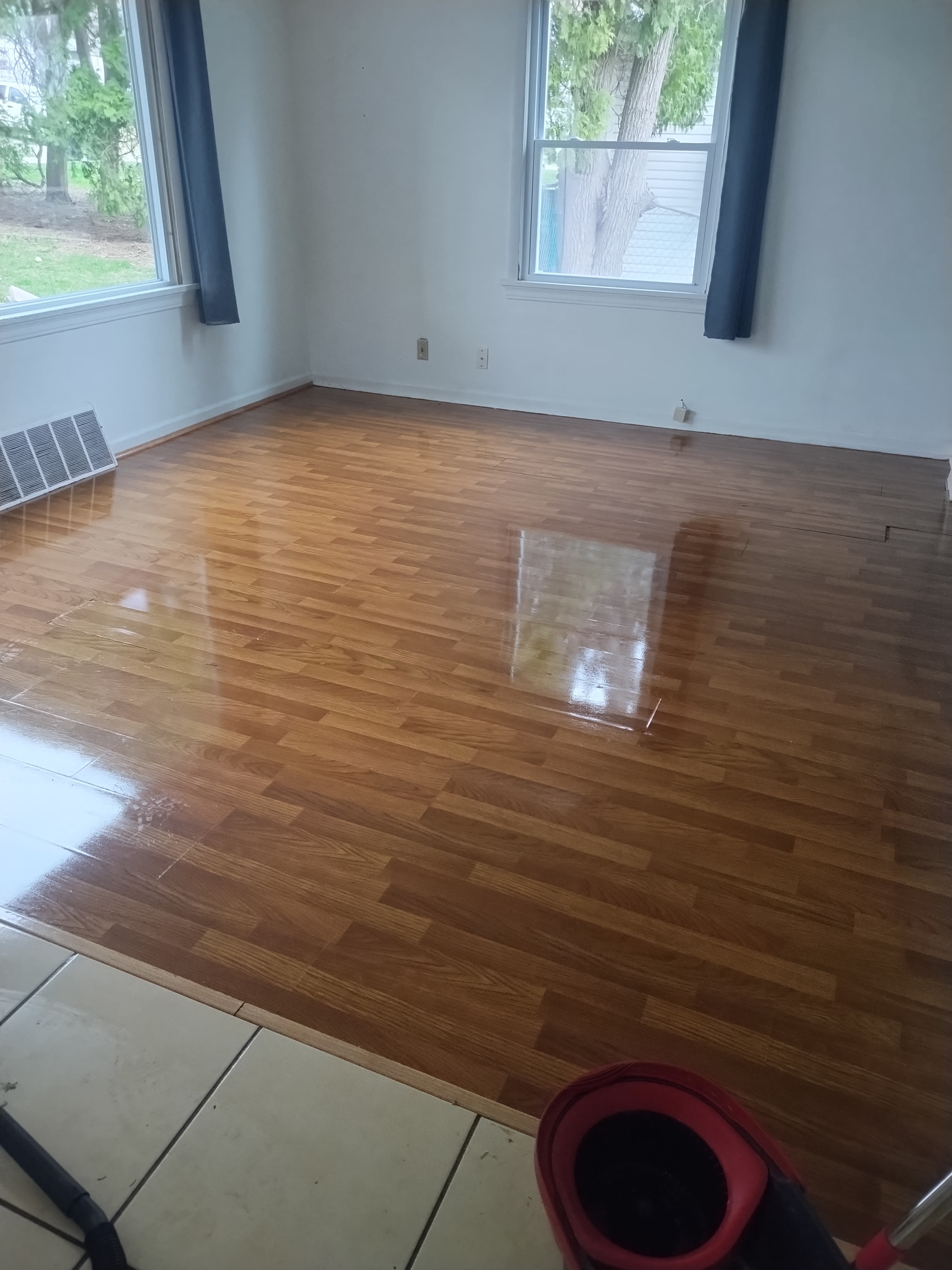 Freshly finished hardwood floor 1